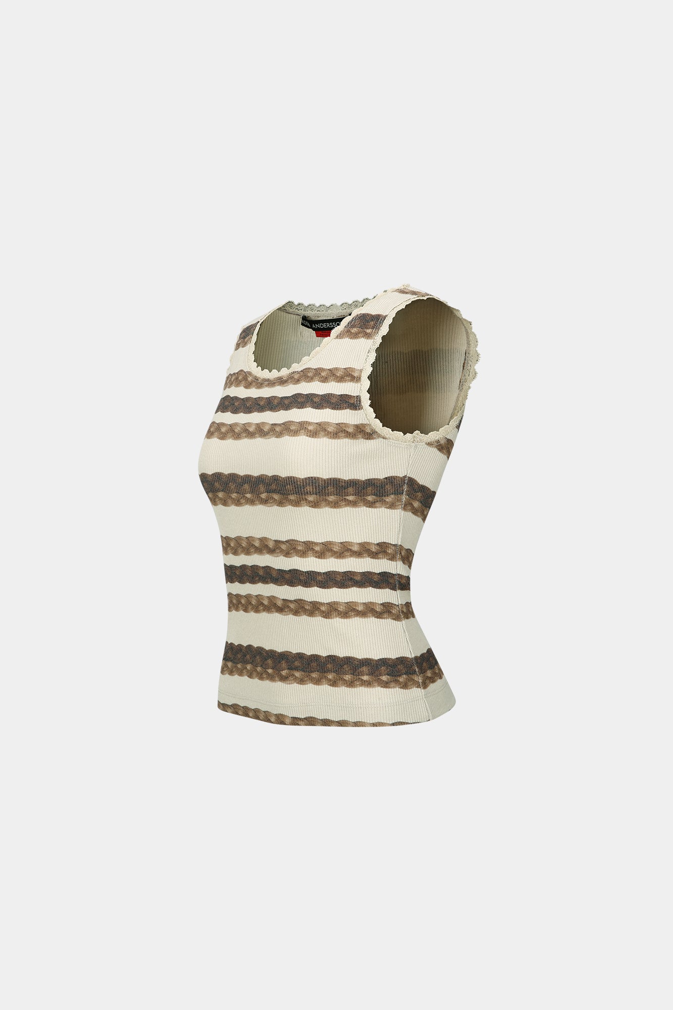 Andersson Bell - Hair Braid Stripe Tank Top (Beige) product image 11 | TRAB K-Fashion Australia