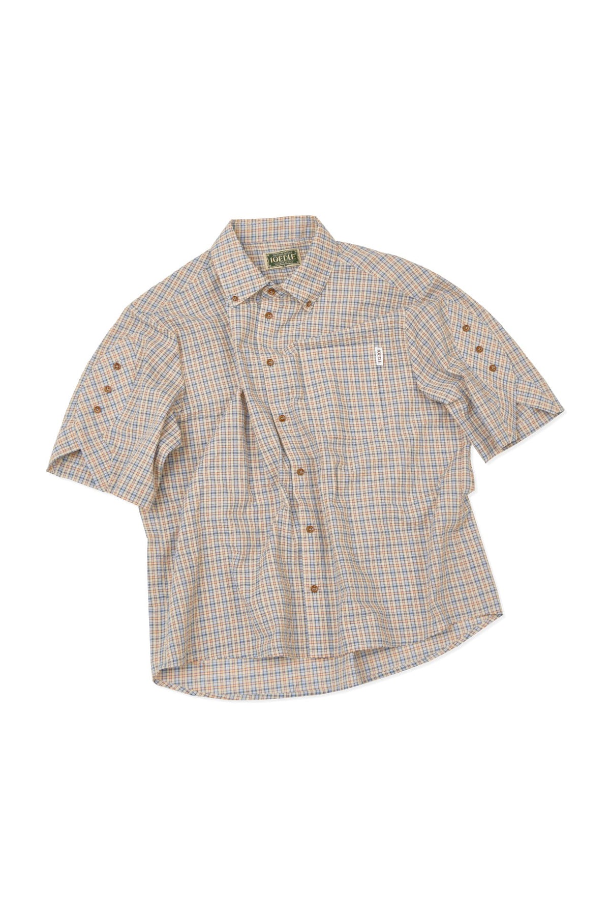 Ioedle - Rocket Slit Short Sleeve Shirt (Sky Blue) product image 2 | TRAB K-Fashion Australia