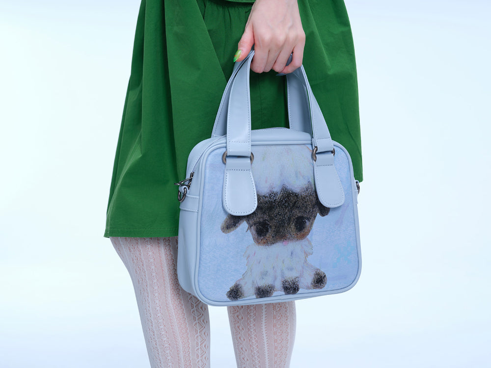 Coyseio - Vintage Sheep Graphic Tote Bag (Pastel Blue) product image 9 | TRAB K-Fashion Australia