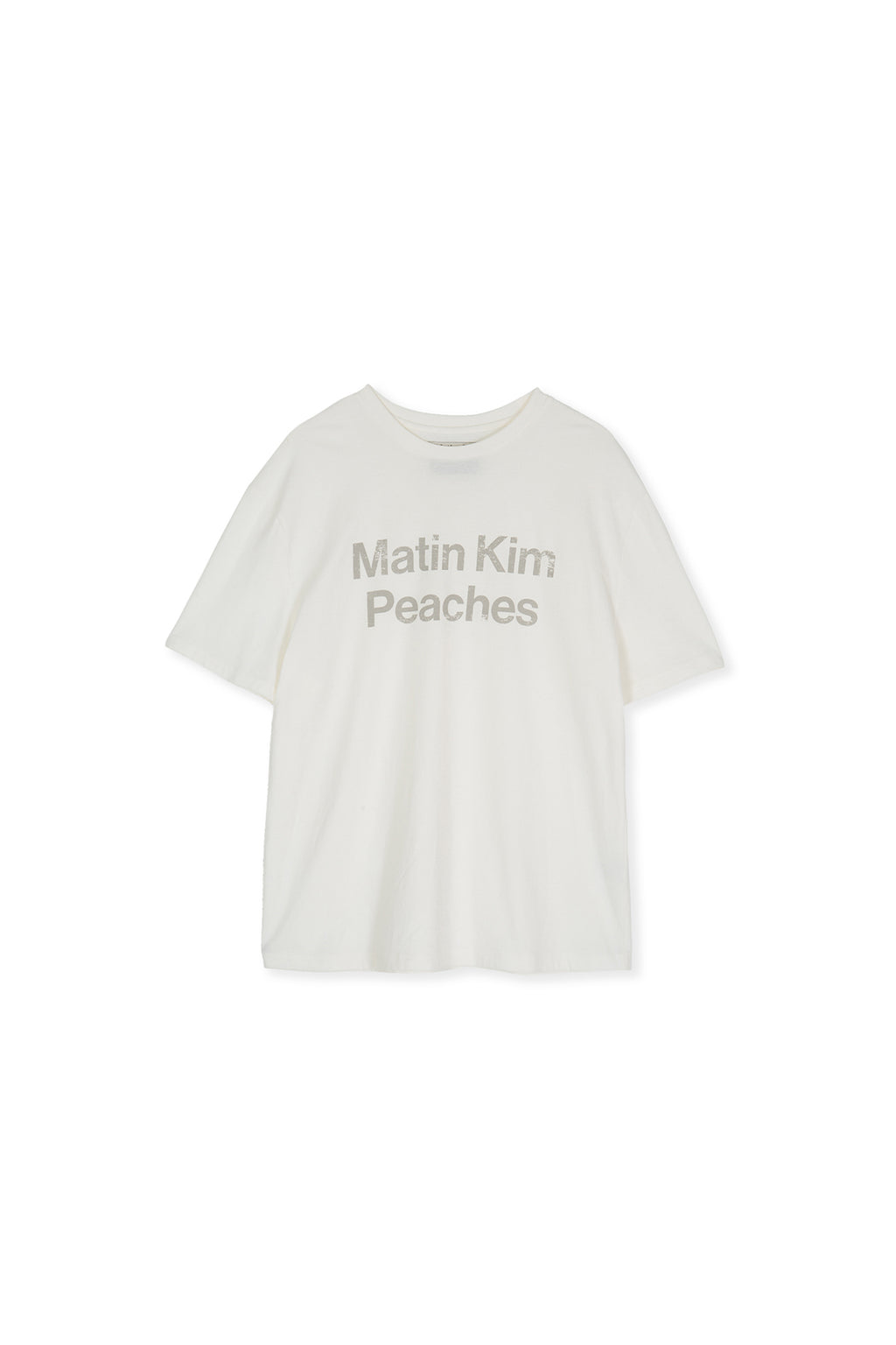 Matin Kim - Peaches Logo Graphic Top (White) product image 2 | TRAB K-Fashion Australia