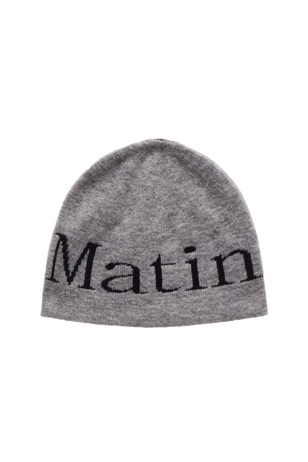 Matin Kim - Logo Jacquard Short Beanie (Grey) product image 1 | TRAB K-Fashion Australia