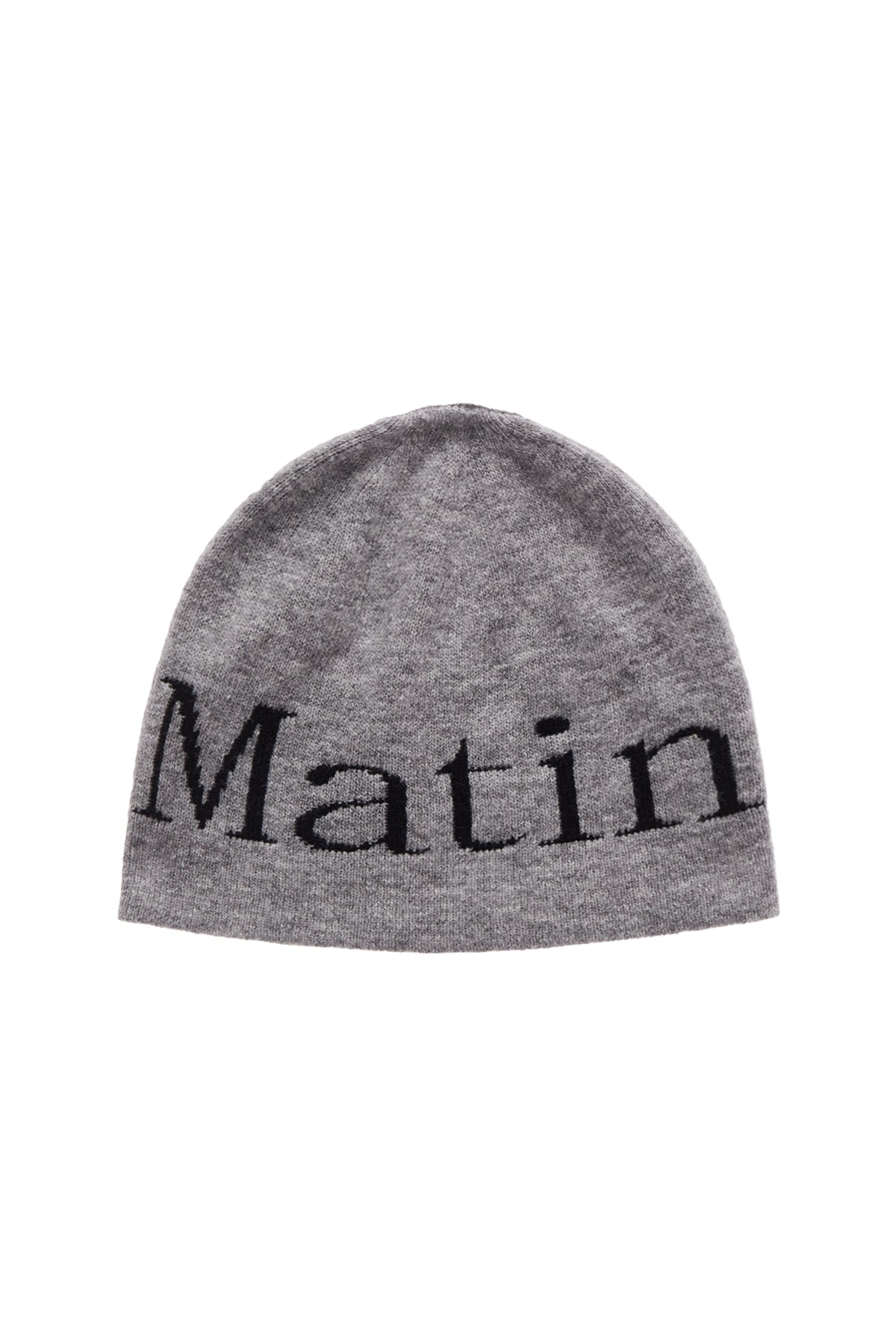 Matin Kim - Logo Jacquard Short Beanie (Grey) product image 1 | TRAB K-Fashion Australia