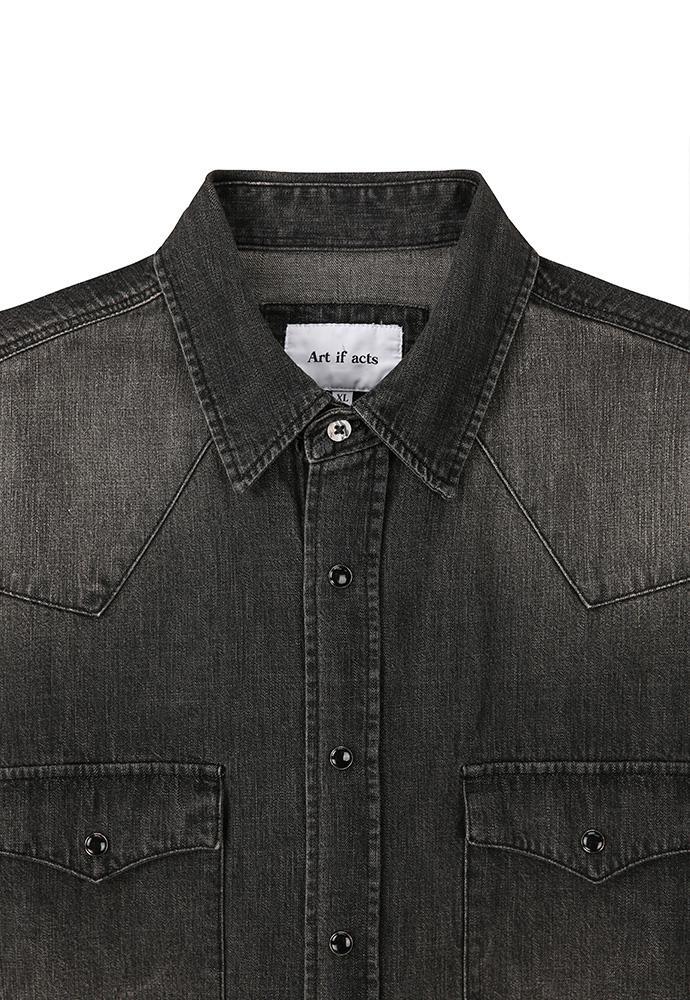 Art if acts - Western Denim Shirt_Japanese Fabric (Used Black) product image 8 | TRAB K-Fashion Australia