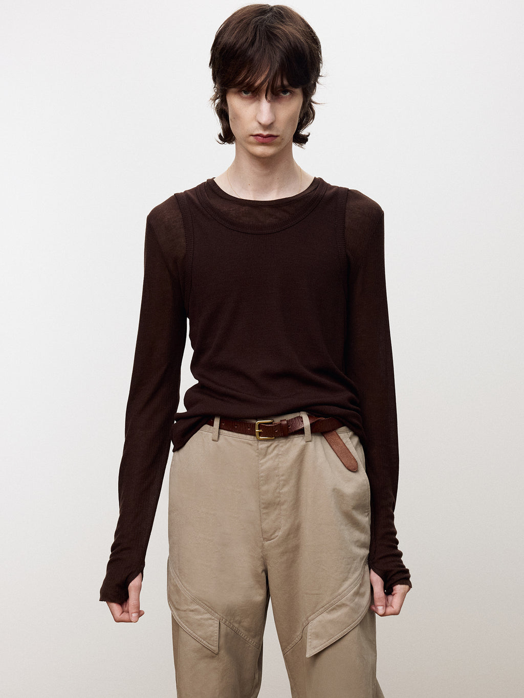 Tonywack - Garment Washed Utility Cargo Pants (Beige) product image 4 | TRAB K-Fashion Australia