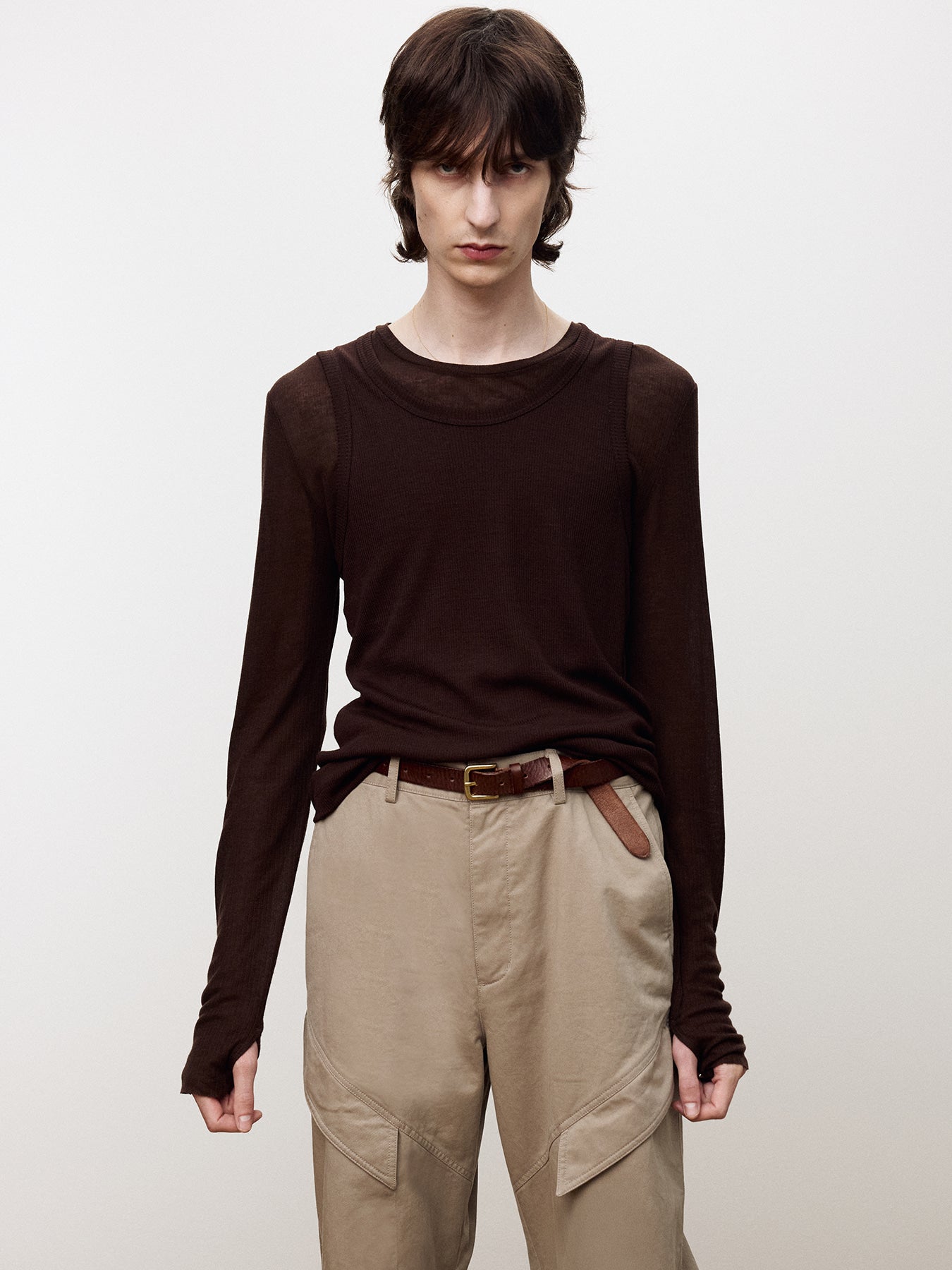 Tonywack - Garment Washed Utility Cargo Pants (Beige) product image 4 | TRAB K-Fashion Australia