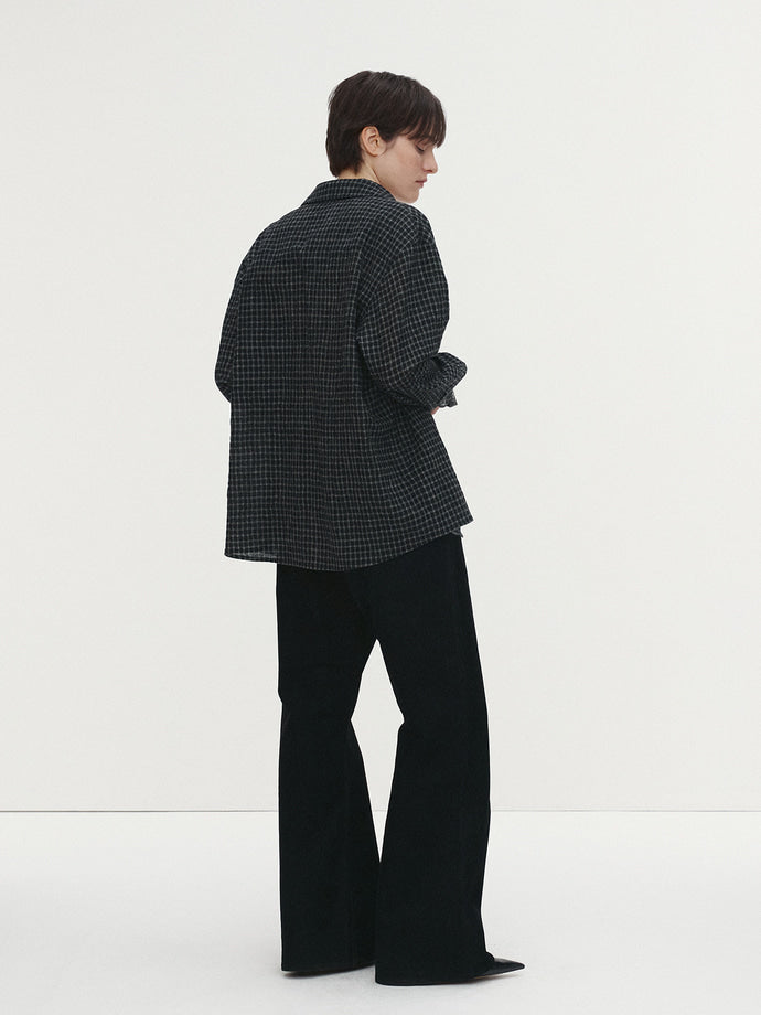 Tonywack - Checked Wool Western Shirt (Japanese Fabric) (Black/White) product image 3 | TRAB K-Fashion Australia