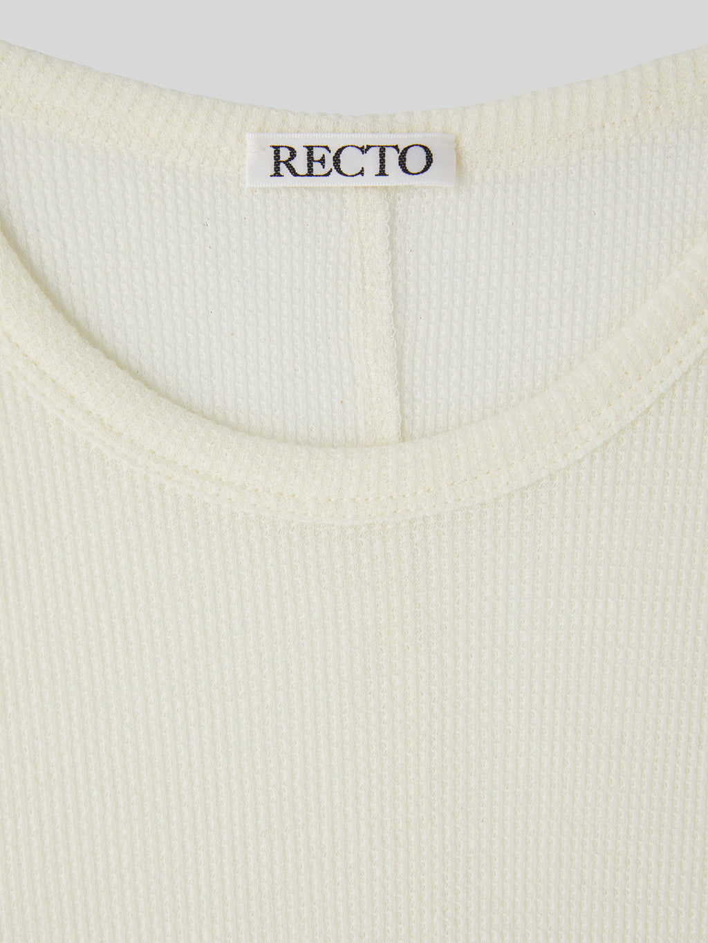 Recto - Cashmere Blend Fitted T-Shirt (Cream) product image 6 | TRAB K-Fashion Australia