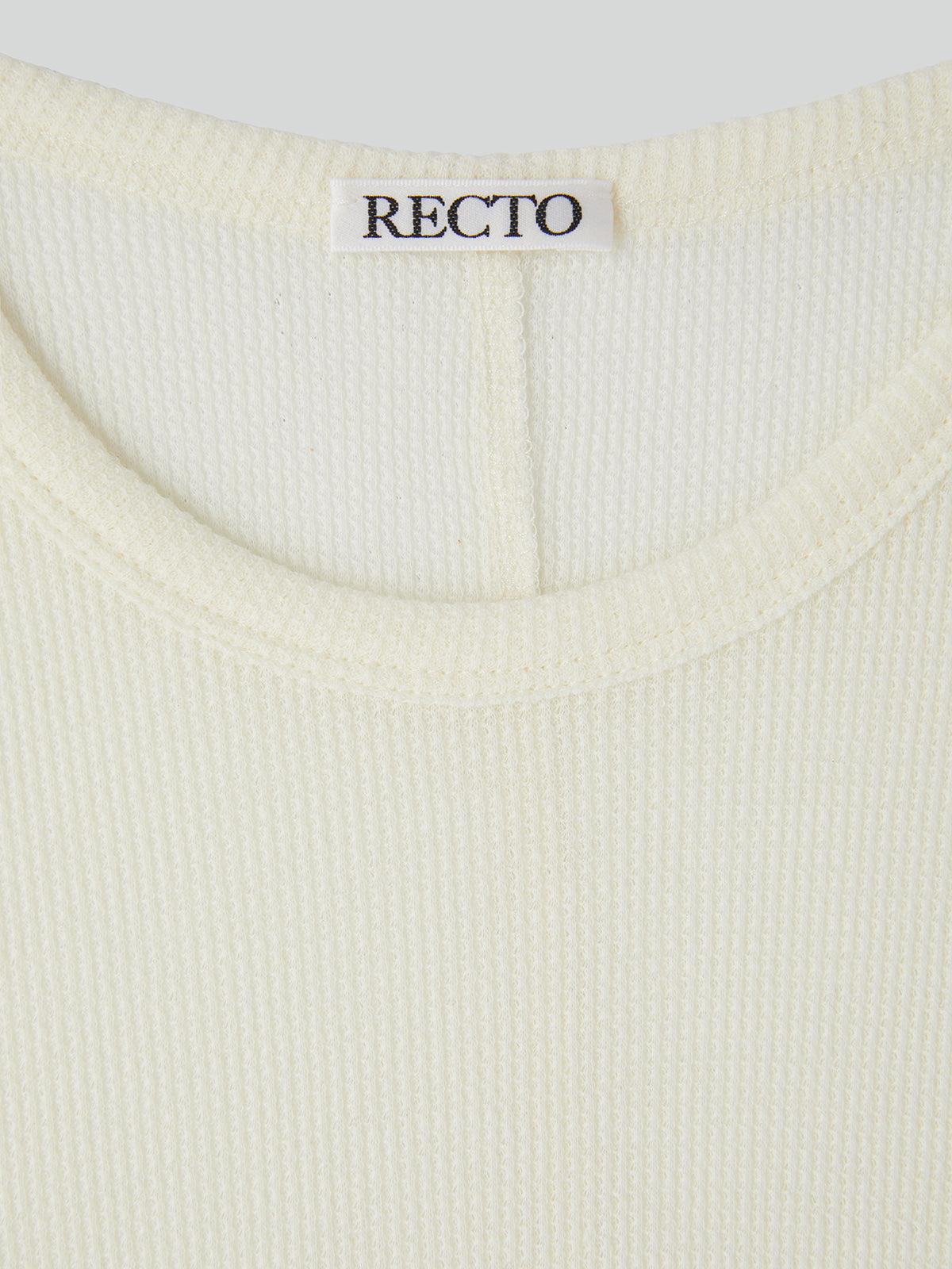 Recto - Cashmere Blend Fitted T-Shirt (Cream) product image 6 | TRAB K-Fashion Australia