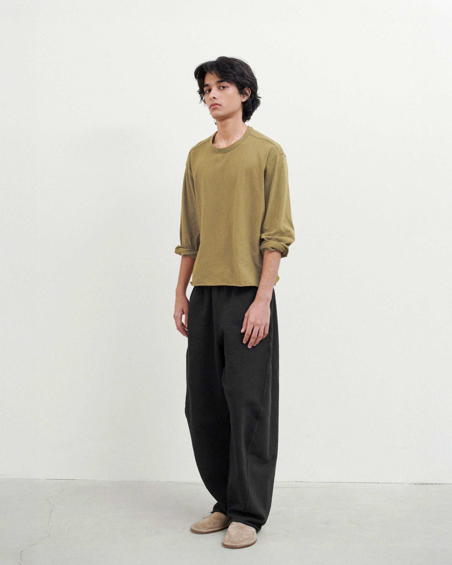 Brownyard - Cut Off Long Sleeve (Khaki) product image 1 | TRAB K-Fashion Australia