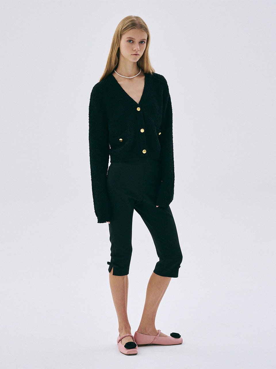 Mardi Mercredi - Ribbon Capri Pants (Black) product image 1 | TRAB K-Fashion Australia