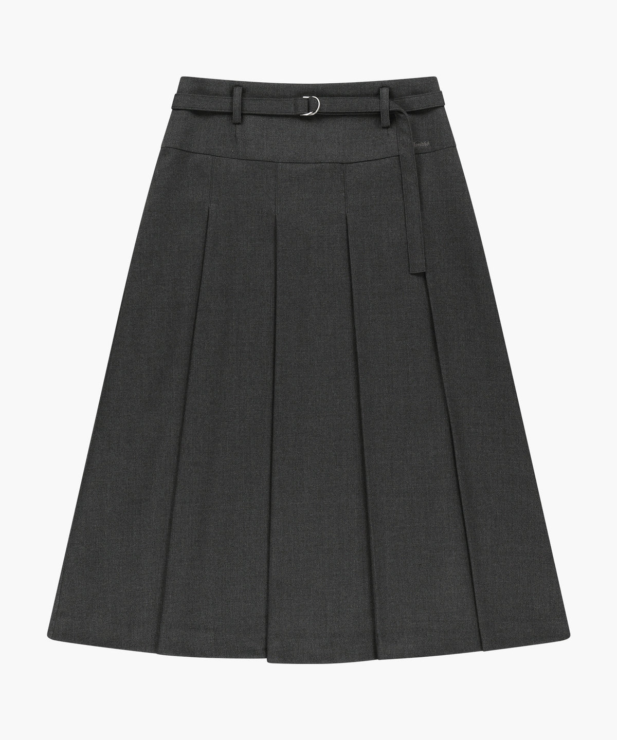 Marithe & Francois Girbaud - Belted Pleats Midi Skirt (Charcoal) product image 6 | TRAB K-Fashion Australia