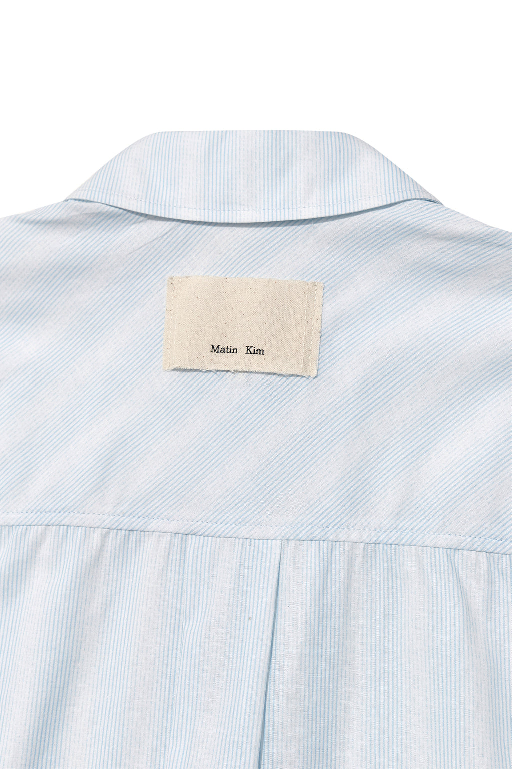 Matin Kim - Cuffs Button Point Stripe Shirt (Light Blue) product image 5 | TRAB K-Fashion Australia