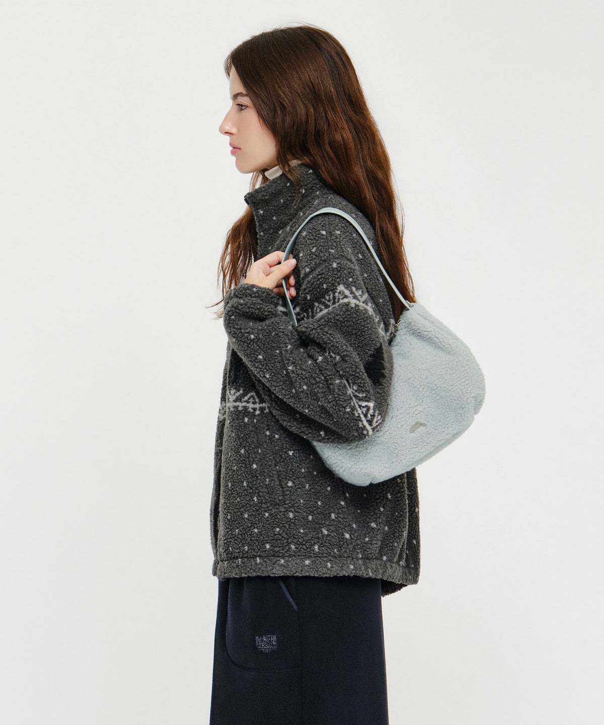 Marithe & Francois Girbaud - Fur Mini Tote Bag (Sky Blue) product image 6 | TRAB K-Fashion Australia