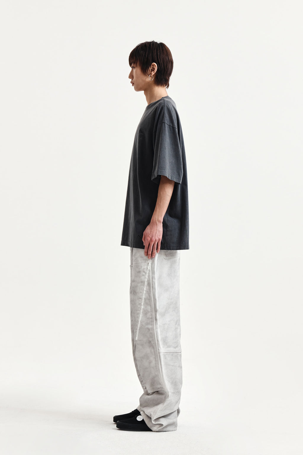 Matin Kim - Distressed Logo Top (Charcoal) product image 6 | TRAB K-Fashion Australia