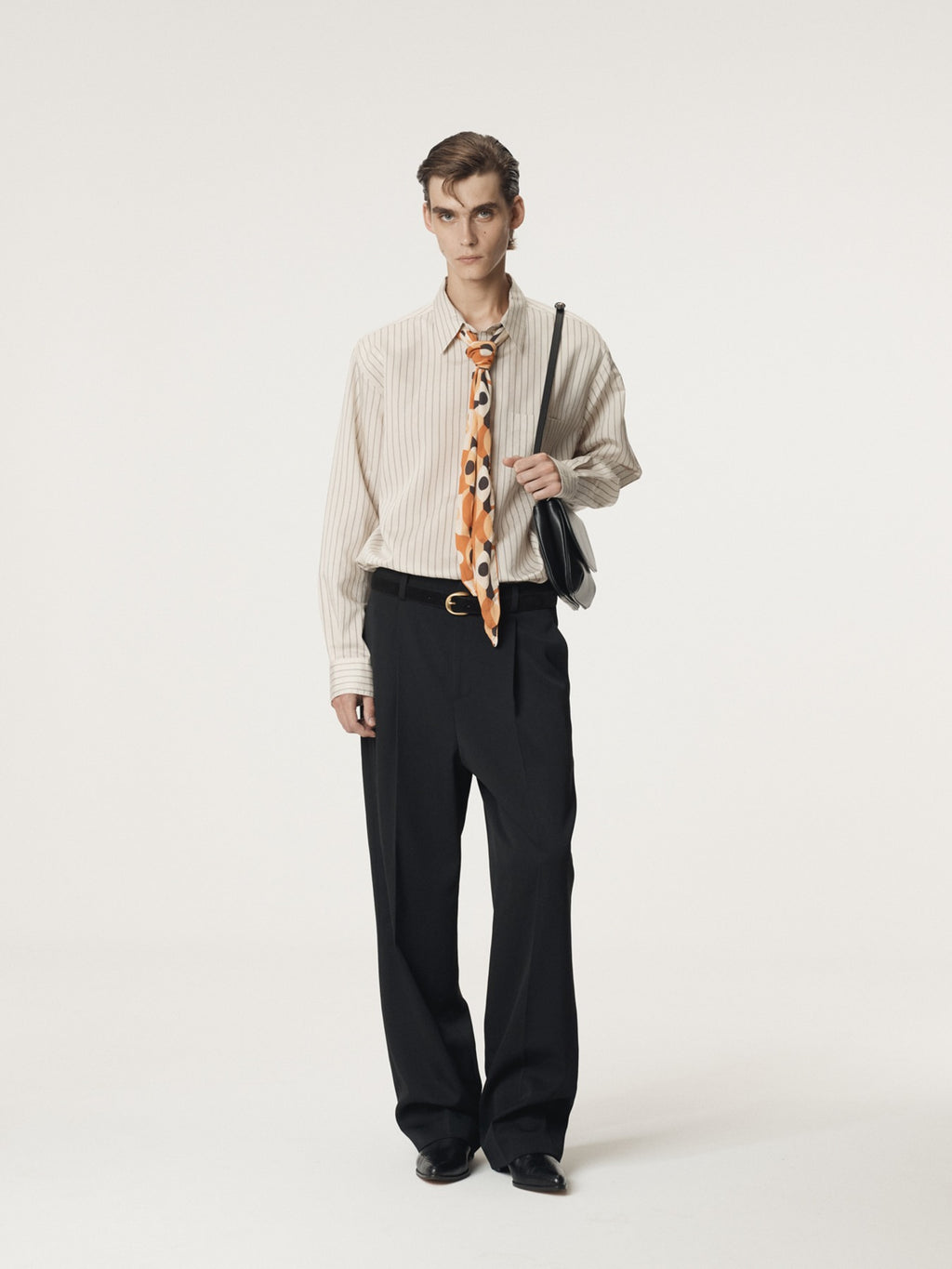 Recto - Lea Stripe Shirt (Pale Beige) product image 1 | TRAB K-Fashion Australia