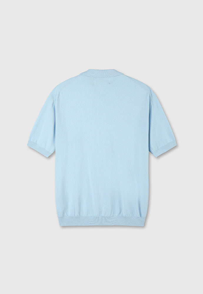 Tonywack - High Gauge Silk Cotton Polo Knit (Baby Blue) product image 6 | TRAB K-Fashion Australia