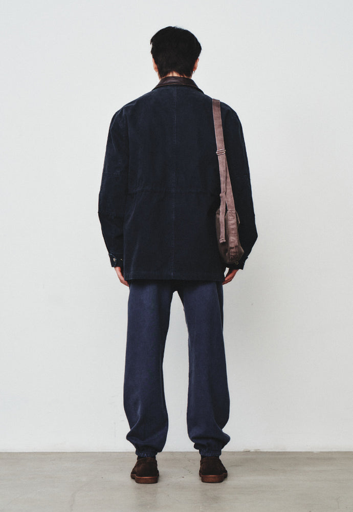 Art if acts - Leather Collar Garment Field Jacket (Faded Black) product image 3 | TRAB K-Fashion Australia
