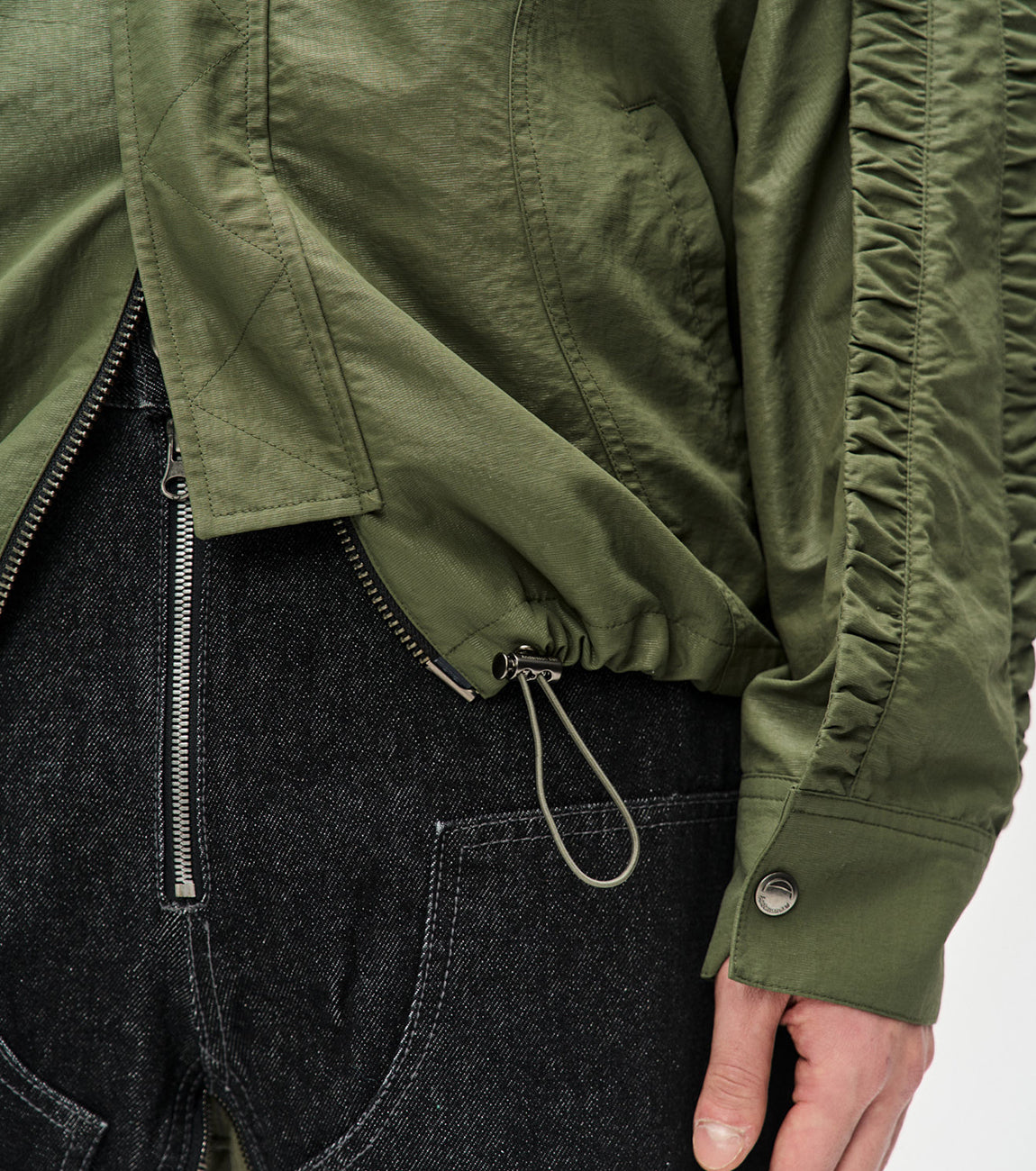 Andersson Bell - Cardin Zip-Up Jacket (Khaki) product image 4 | TRAB K-Fashion Australia