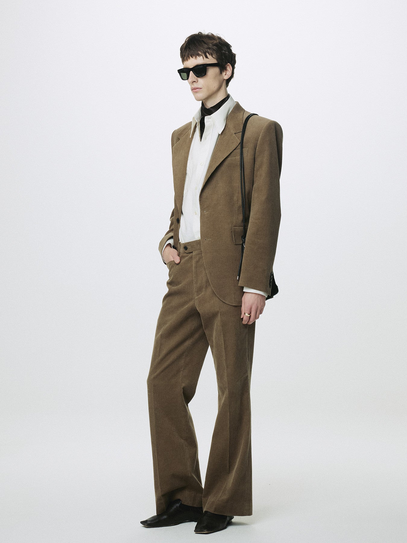 Tonywack - Corduroy Flared Trousers (Beige Taupe) product image 3 | TRAB K-Fashion Australia
