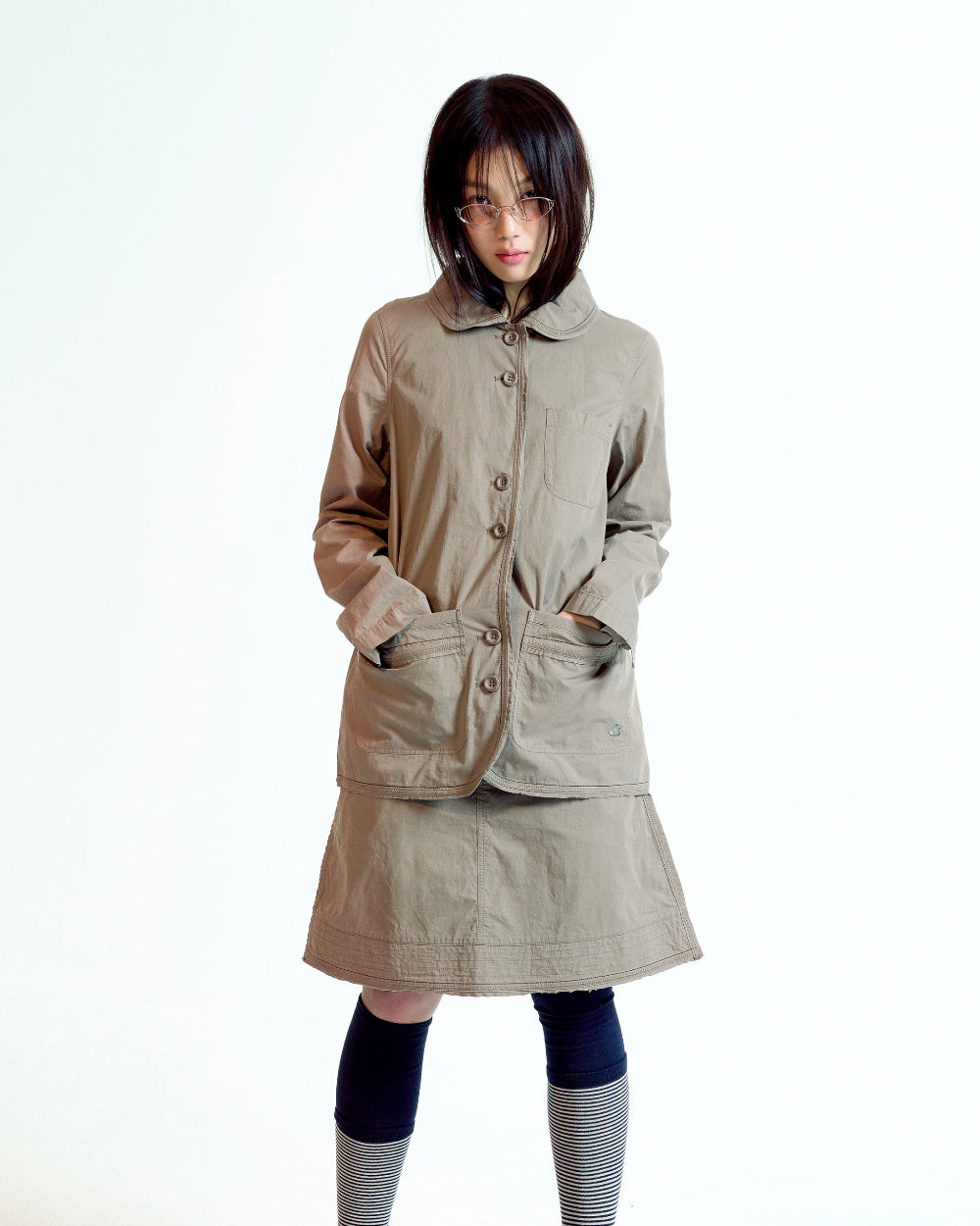 Coyseio - Raw Edge Cotton Jacket (Ash Brown) product image 6 | TRAB K-Fashion Australia