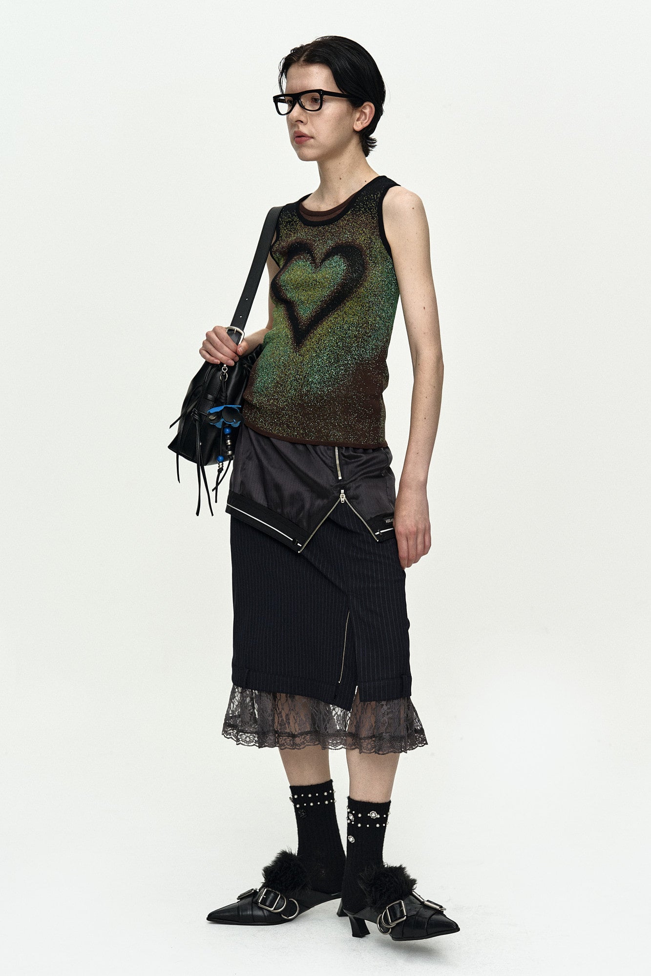 Andersson Bell - Airbrush Love Tank Top (Green) product image 8 | TRAB K-Fashion Australia