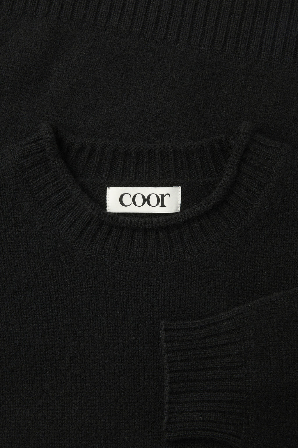 Coor - Wool Cropped Pocket Crewneck Sweater (Black) product image 5 | TRAB K-Fashion Australia