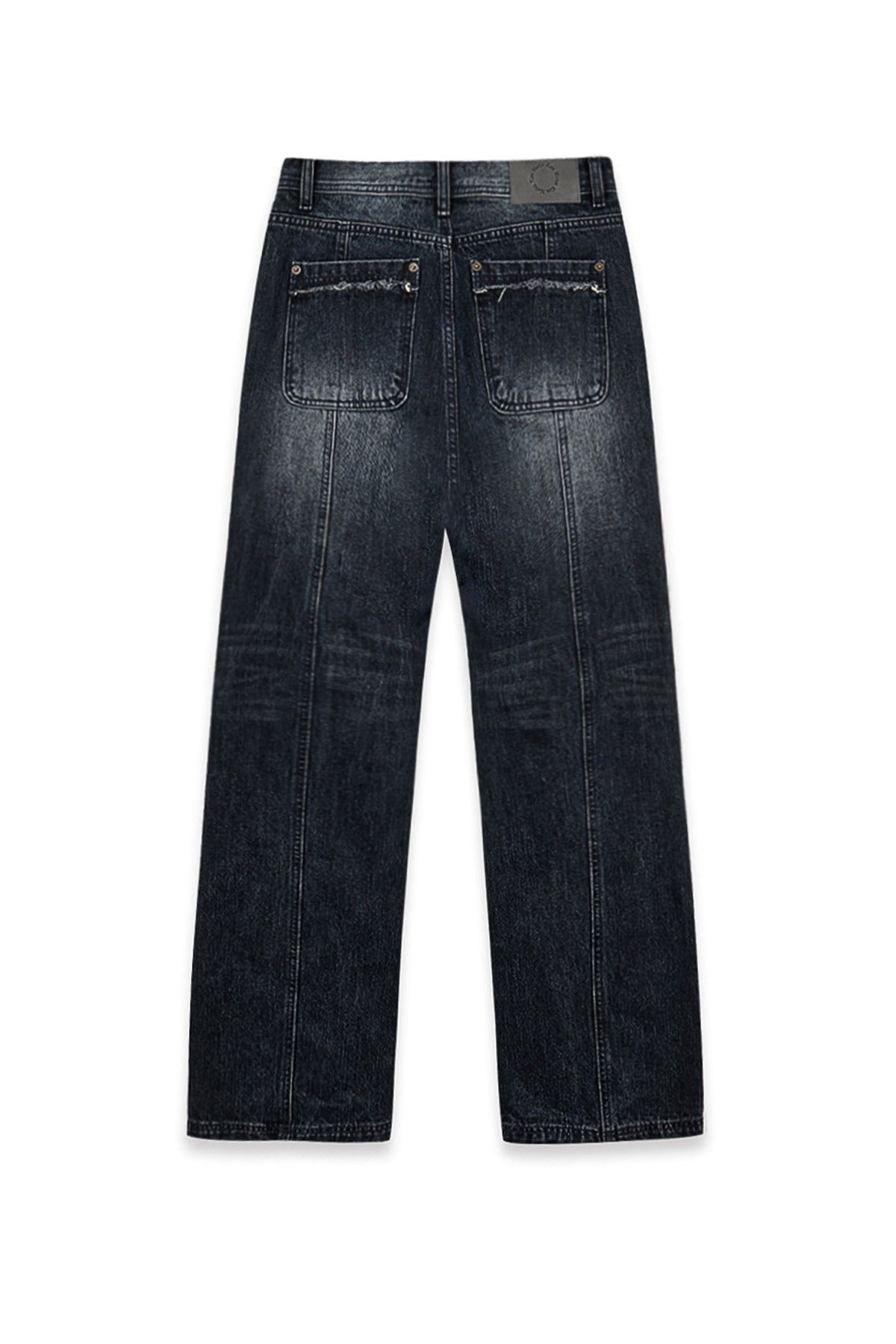 Matin Kim - Semi Boots Cut Washed Denim Pants (Navy) product image 2 | TRAB K-Fashion Australia
