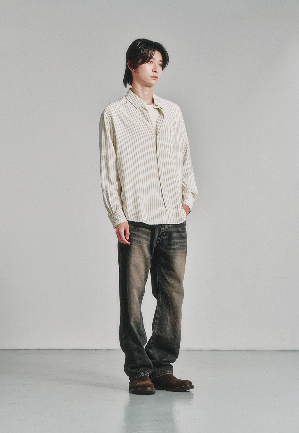 Art if acts - Selvedge 5P Denim Pants (Faded Black) product image 3 | TRAB K-Fashion Australia