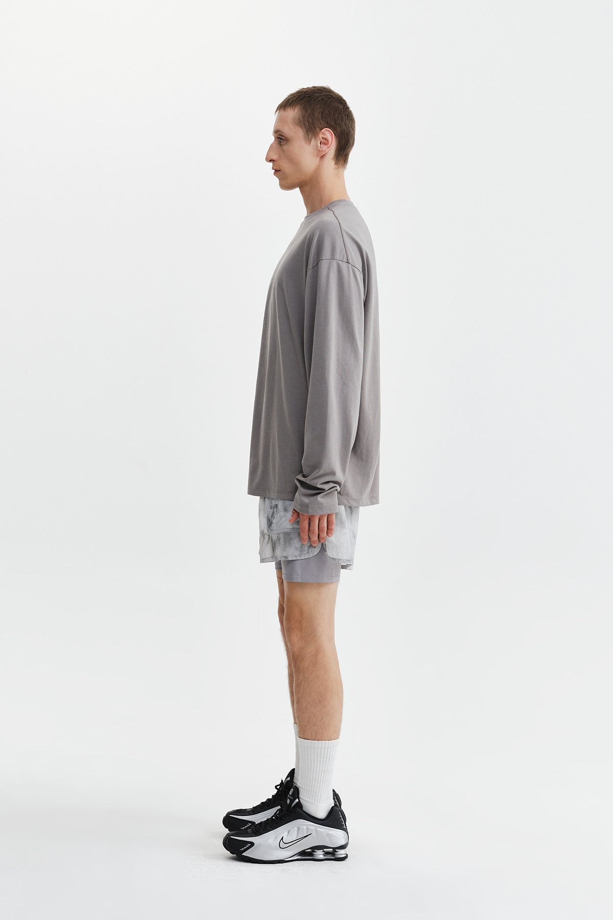 Matin Kim - Matin Pace Sunburst Graffiti Covered Top (Charcoal) product image 7 | TRAB K-Fashion Australia