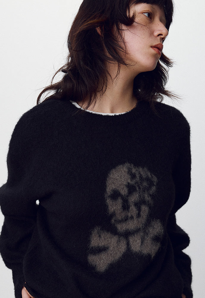 Tonywack - Brushed Alpaca Cranial Bone Sweater (Black) product image 4 | TRAB K-Fashion Australia