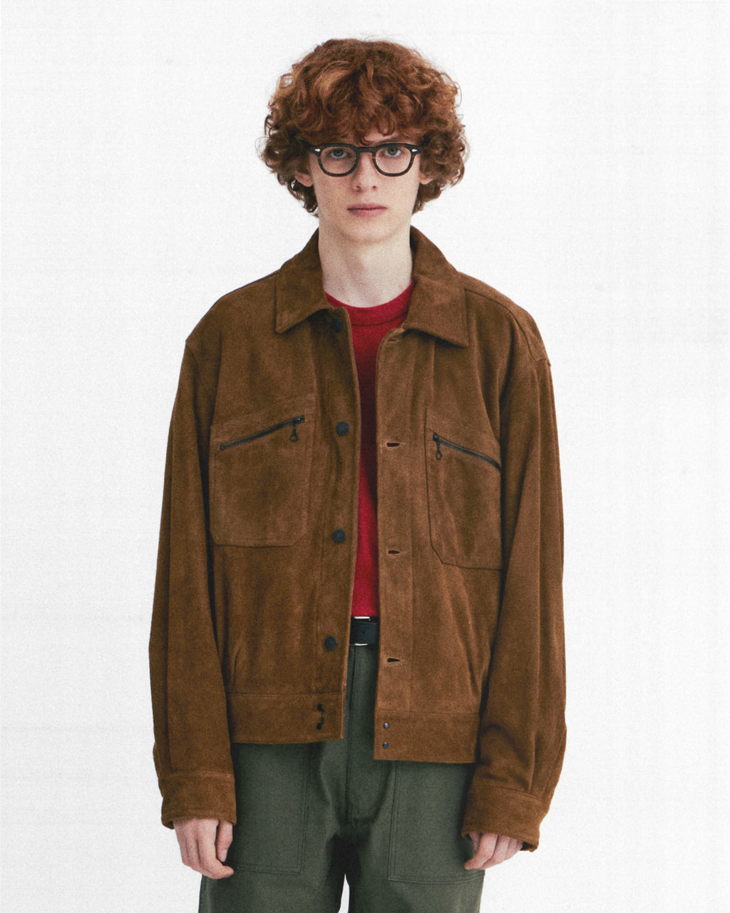 Eastlogue - Workers Blouson Leather Jacket (Brown Nubuck) product image 3 | TRAB K-Fashion Australia