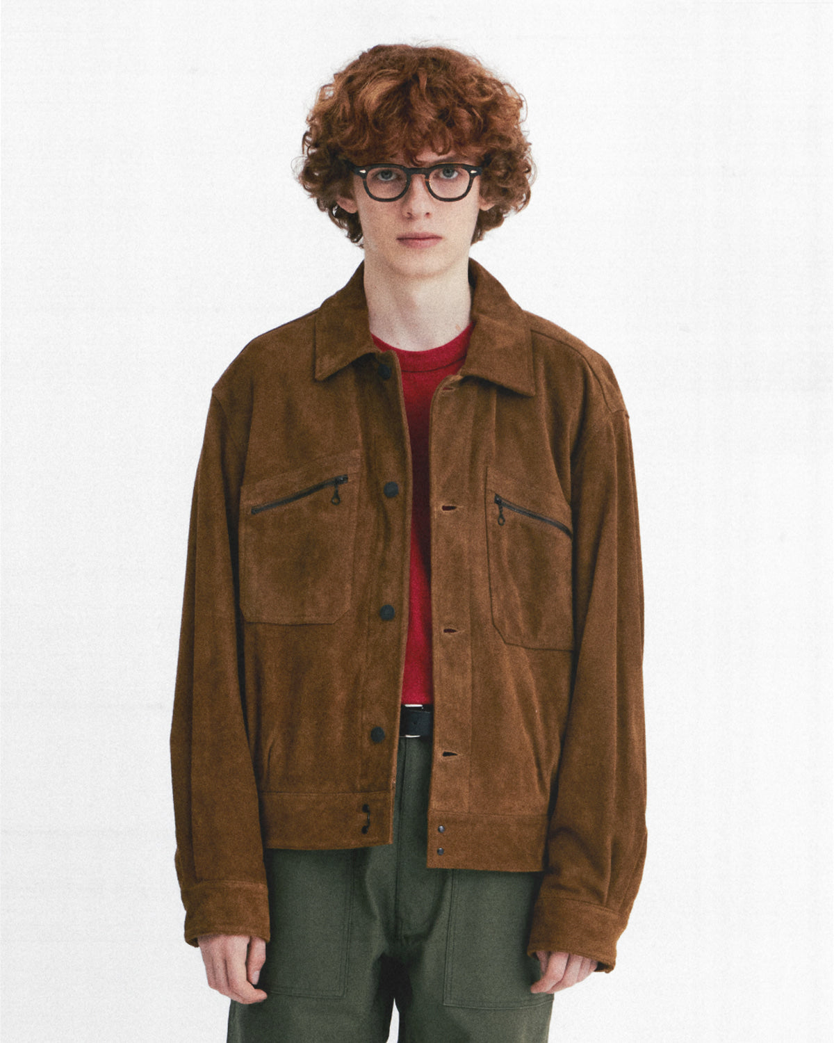 Eastlogue - Workers Blouson Leather Jacket (Brown Nubuck) product image 3 | TRAB K-Fashion Australia