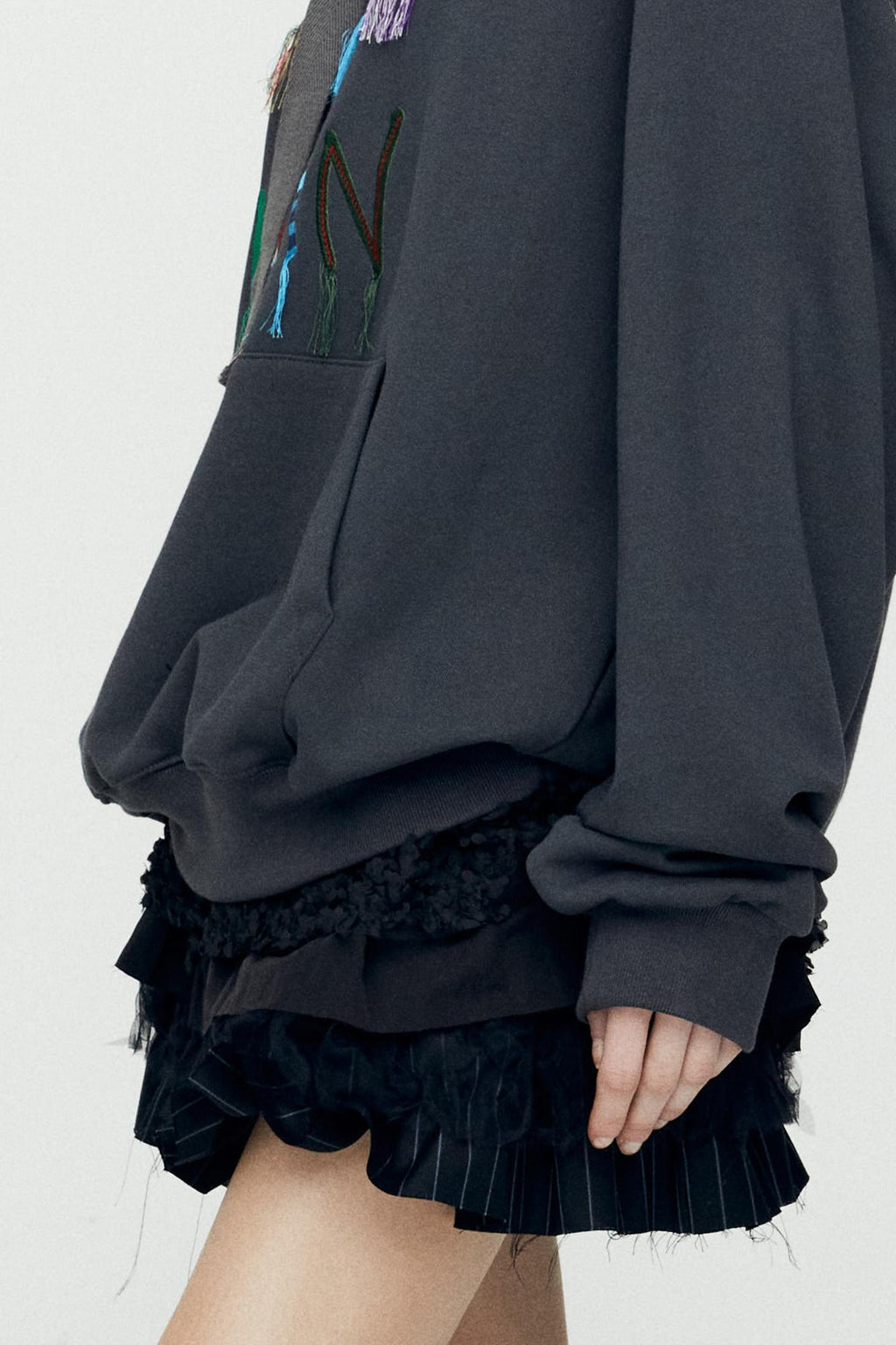 Andersson Bell - (essential) Unisex Adsb Milan Embroidery Hoodie (Charcoal) product image 5 | TRAB K-Fashion Australia