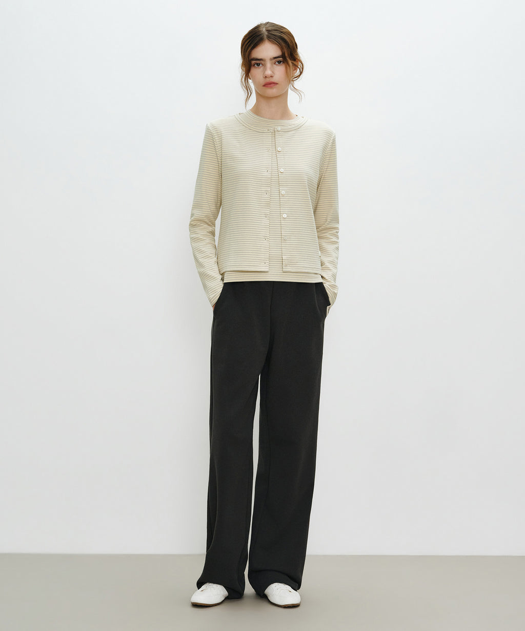 Marithe & Francois Girbaud - Basic Cotton Cardigan (Butter) product image 4 | TRAB K-Fashion Australia