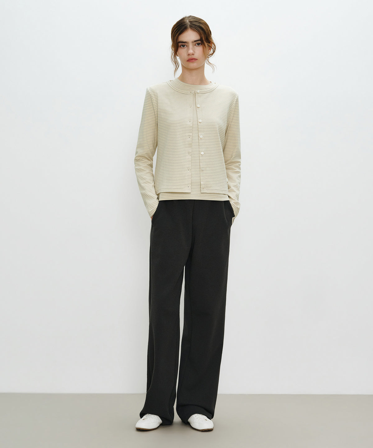 Marithe & Francois Girbaud - Basic Cotton Cardigan (Butter) product image 4 | TRAB K-Fashion Australia