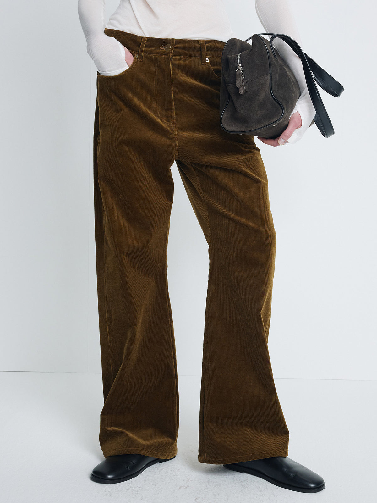 Tonywack - Corduroy Oversized Pants (Olive Brown) product image 4 | TRAB K-Fashion Australia