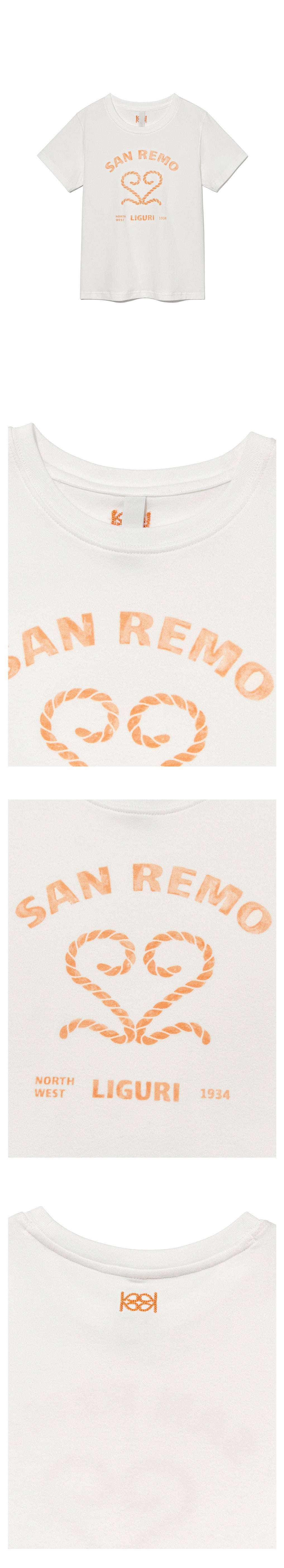 Kijun - Sanremo T-Shirt (Off-White Orange) product image 2 | TRAB K-Fashion Australia