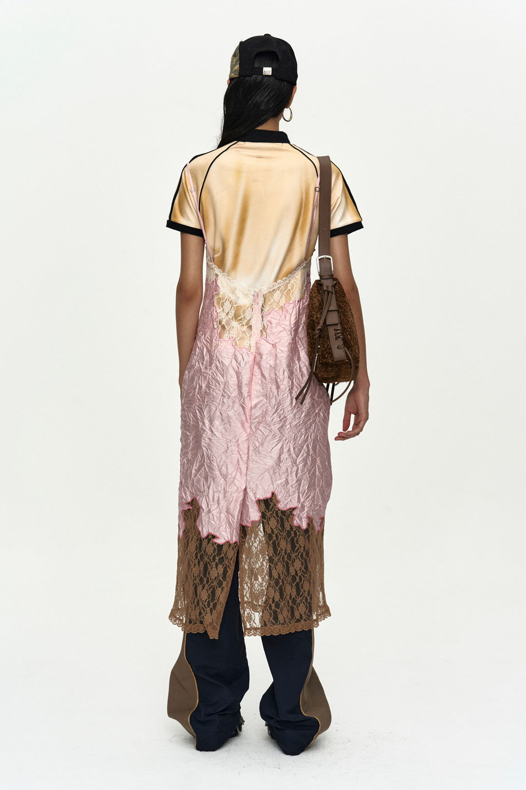 Andersson Bell - Embroidery Lace Dress (Pink/Brown) product image 7 | TRAB K-Fashion Australia