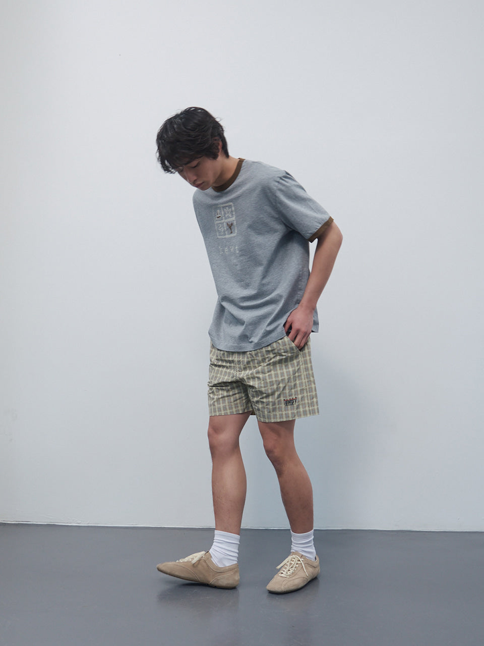Kijun - Kewt Ringer Tee (Melange Grey) product image 6 | TRAB K-Fashion Australia