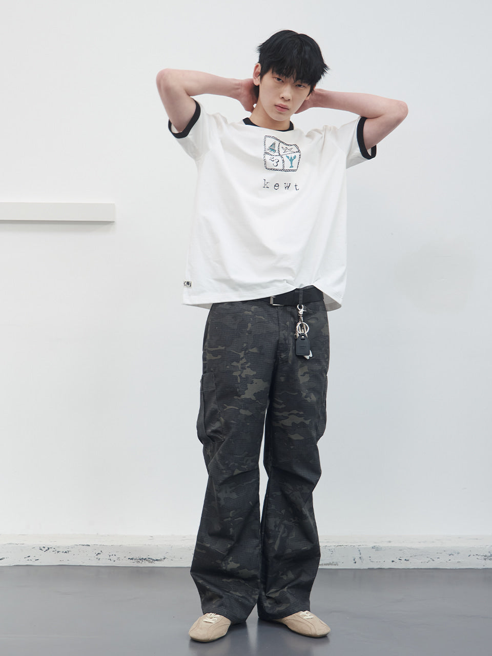 Kijun - Reverse Camouflage Pants (Black) product image 3 | TRAB K-Fashion Australia