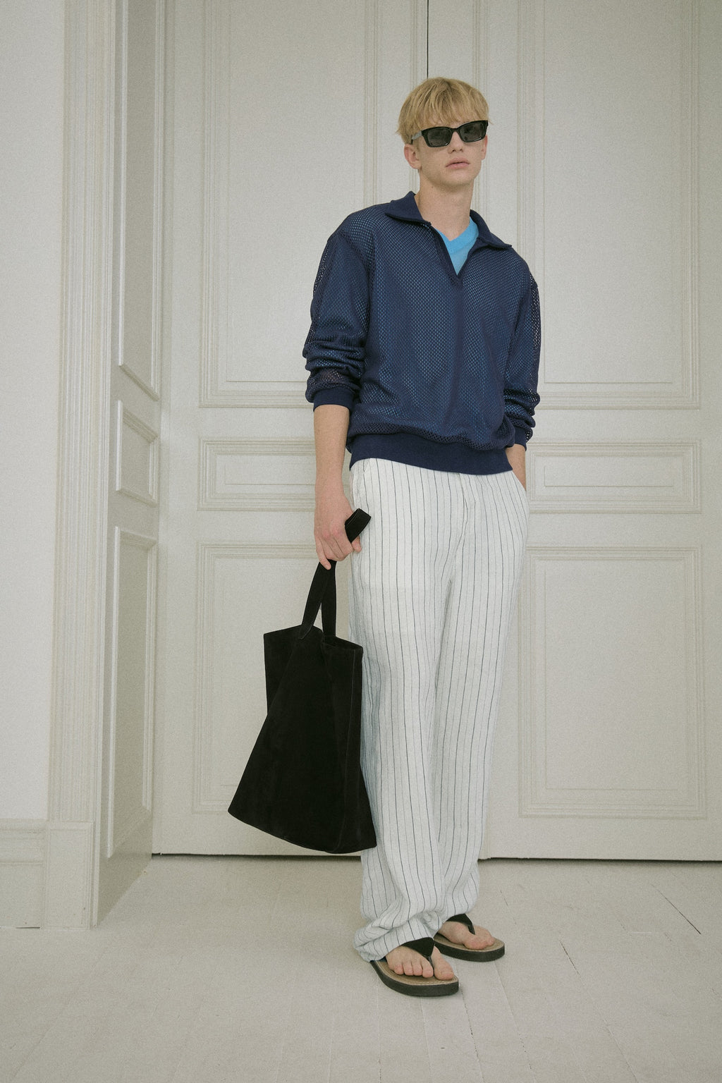 Stu - Stripe Linen Pants (White) product image 7 | TRAB K-Fashion Australia