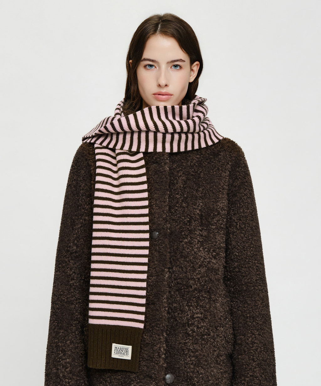 Marithe & Francois Girbaud - Classic Logo Knit Muffler (Pink) product image 5 | TRAB K-Fashion Australia