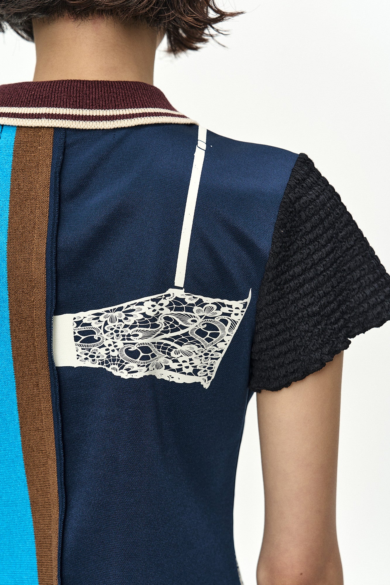 Andersson Bell - Reworked Football Collar Top (Navy/Blue) product image 6 | TRAB K-Fashion Australia