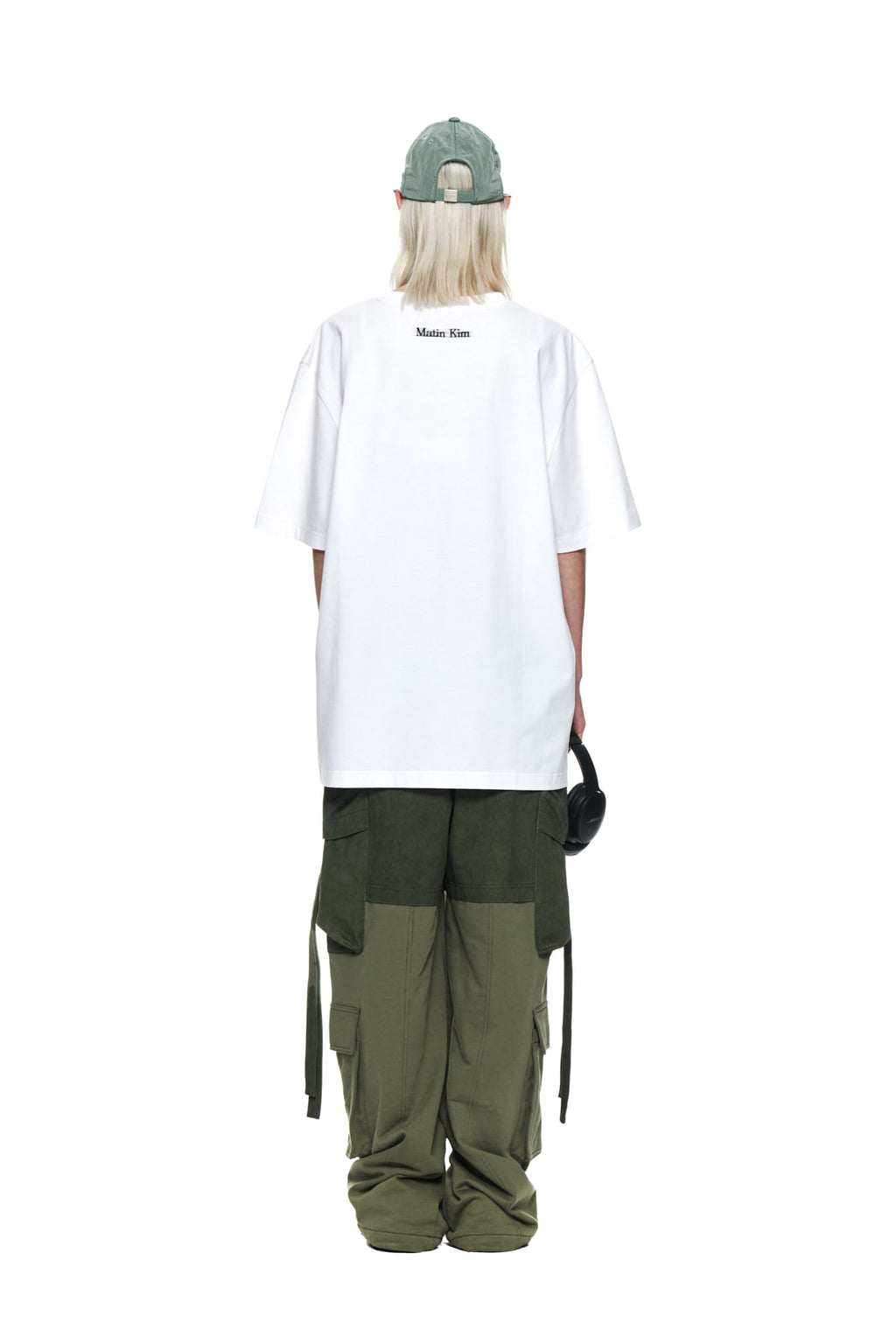 Matin Kim - Jersey Mixed Cargo Pants (Khaki) product image 7 | TRAB K-Fashion Australia