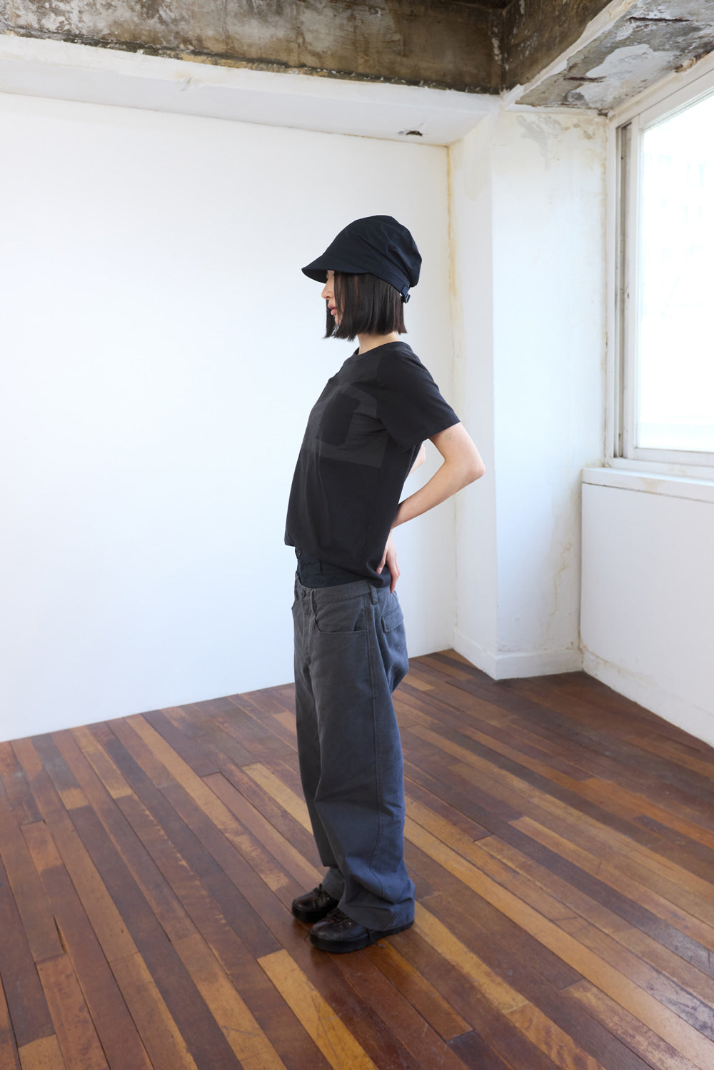Hatchingroom - Double Waist Pants (Charcoal) product image 12 | TRAB K-Fashion Australia