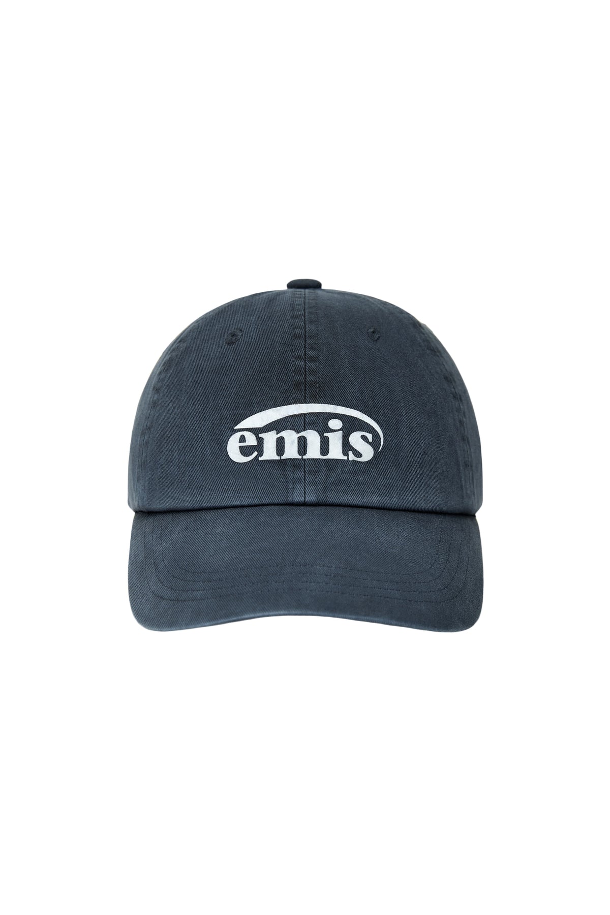 Emis - Logo Print Pigment Dyeing Ball Cap (Navy) product image 1 | TRAB K-Fashion Australia