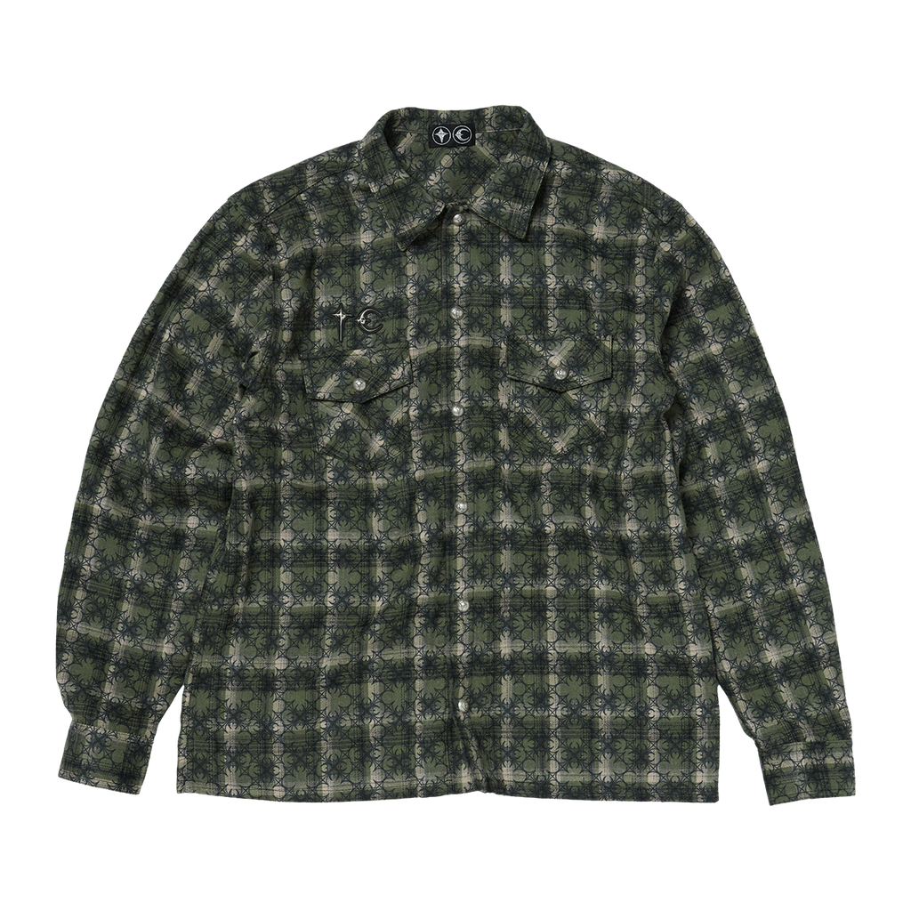 Thug Club - TC All Over Pattern Shirt (Khaki) product image 1 | TRAB K-Fashion Australia