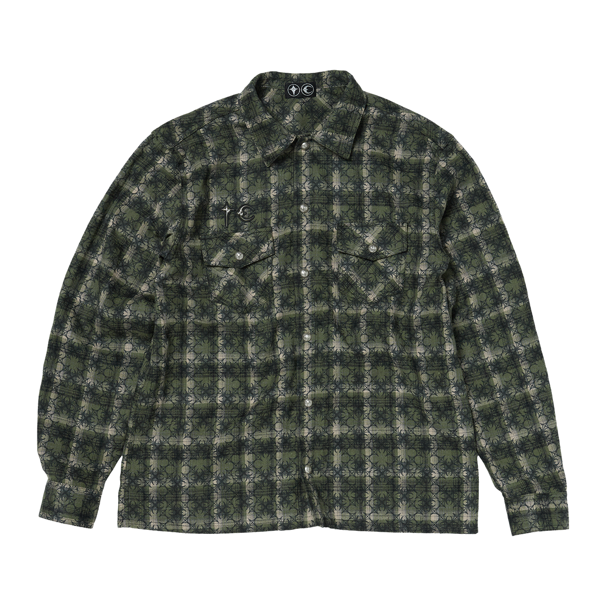 Thug Club - TC All Over Pattern Shirt (Khaki) product image 1 | TRAB K-Fashion Australia