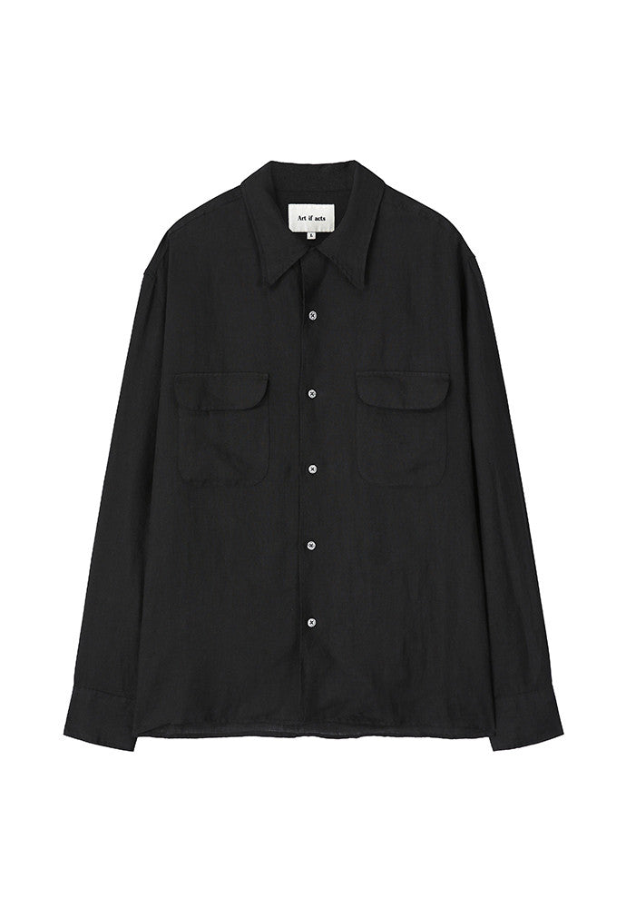 Art if acts - Linen Two Pocket Shirt (Black) product image 7 | TRAB K-Fashion Australia