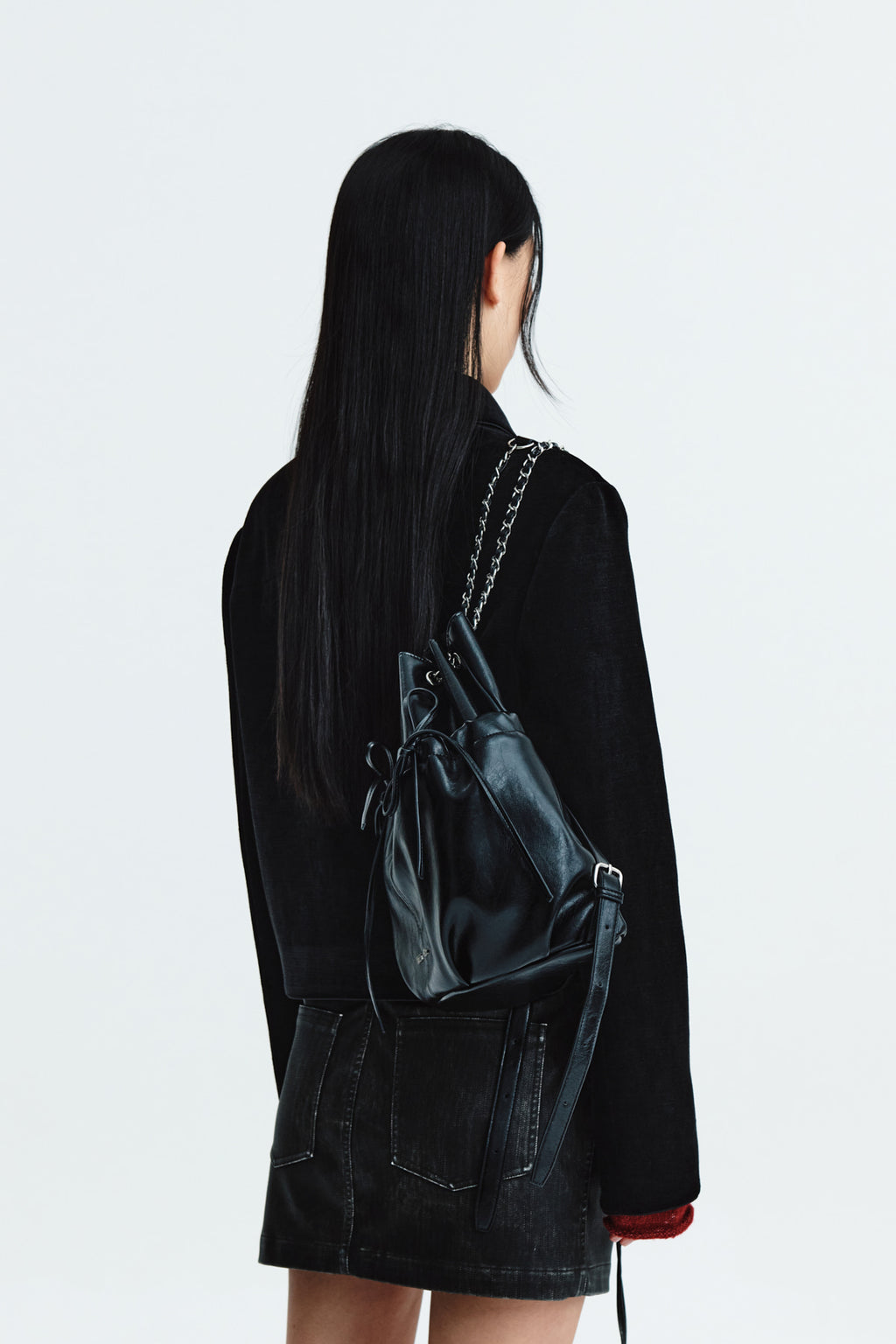 Matin Kim - Velvet Double Crop Jacket (Black) product image 9 | TRAB K-Fashion Australia